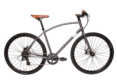 Hybrid gray the perfect commuter bike by p3 cycles, an all terrain urban bicycle with 8-speed